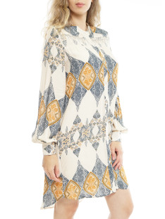 LS Button Down Tunic-2 pcs dress MDW7W03CP-Beige/Navy