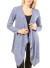 Draped long line cardigan with open front FH-2154C-BLUE