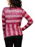 Long Tight-Fit Sleeves Open Front Fly- away Stripe Knit Cardigan B1054 BURGUNDY