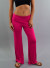 Solid Palazzo Pants with Banded Waistline. BP-1476S FUCHSIA