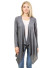 Draped open front, long sleeve cardigan.WH-BT2154-DARKGREY