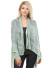 Long sleeve open fron cardigan with drapes on side. FH-02473-MINT