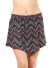 Gartered Wide Band Waist Flare Printed Mini-Skirt.WH-CA00234-BLACKFUSCHIAWHITE