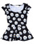 Cap Sleeves Scoop Neckline Kid’s Printed Peplum Top NW-KT1442 WHITE