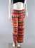 Gartered Banded Waist Aztec Print Palazzo Pants-WH-SJ100-ORANGE