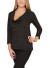 Quarter Sleeves Cowl Neck Lurex Sweater Top T1086 - BLACK