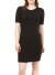 Round neck, short sleeve, solid colored dress. WH-1676-BLACK