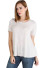Short-sleeve, round neck,ribbed swing top. WH-BT1868-CREAM