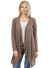 Draped open front, long sleeve cardigan.WH-BT2154-MOCHA