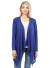 Draped open front, long sleeve cardigan.WH-BT2154-BLUE