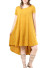 Scoop neck, drop shoulder, short sleeve hacci shift dress.WH-D8934-GOLD