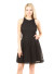 Sleeveless round neck lace dress with lining & zip back closure-WH-MBD01108ITR2-BLACK