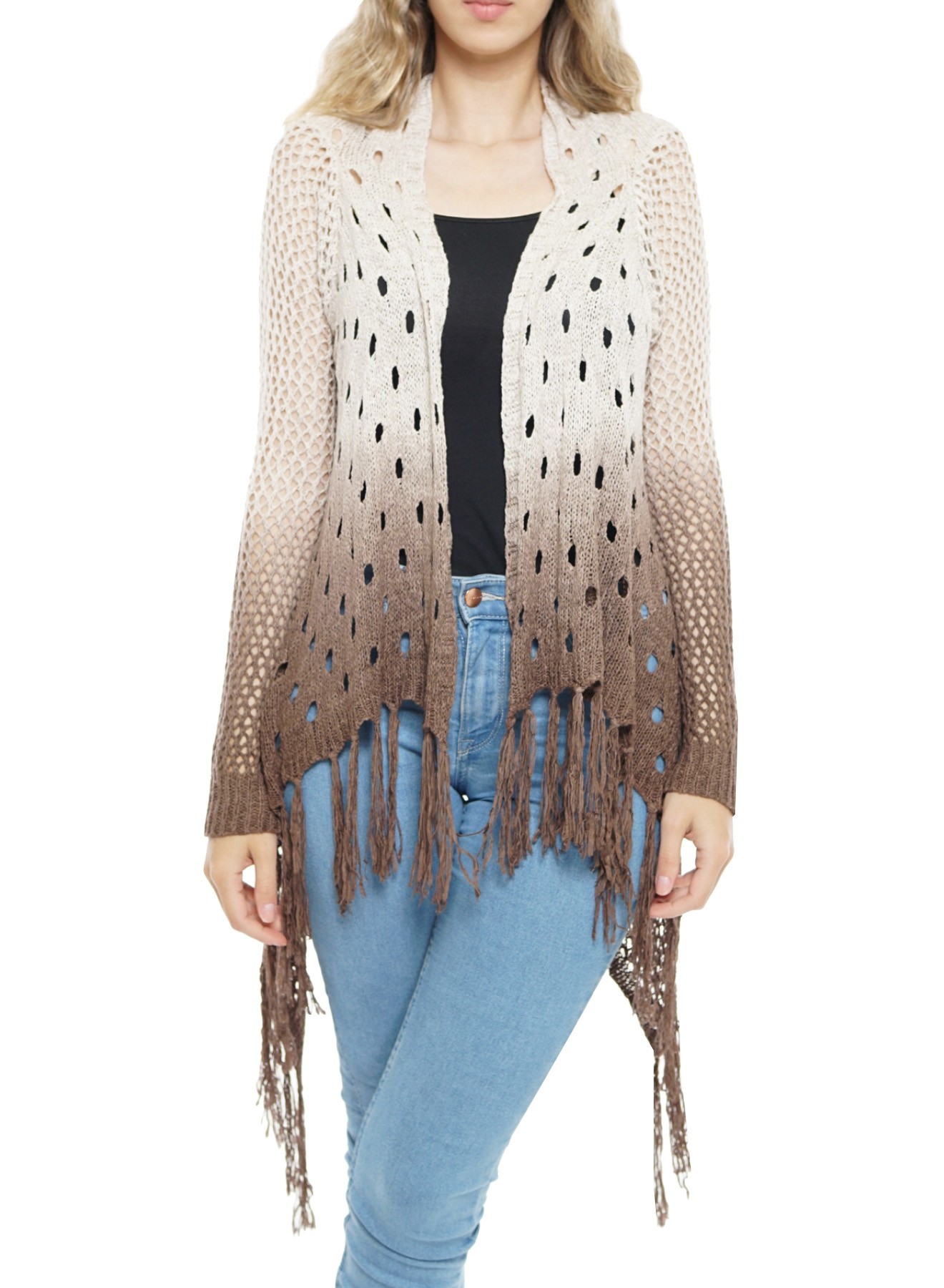 crochet open cardigan